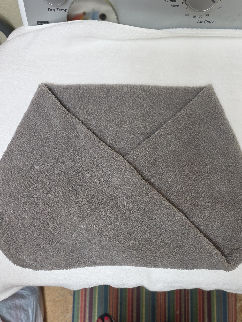 Cozy Grey Sherpa Winter Scarf.  Excellent Condition.